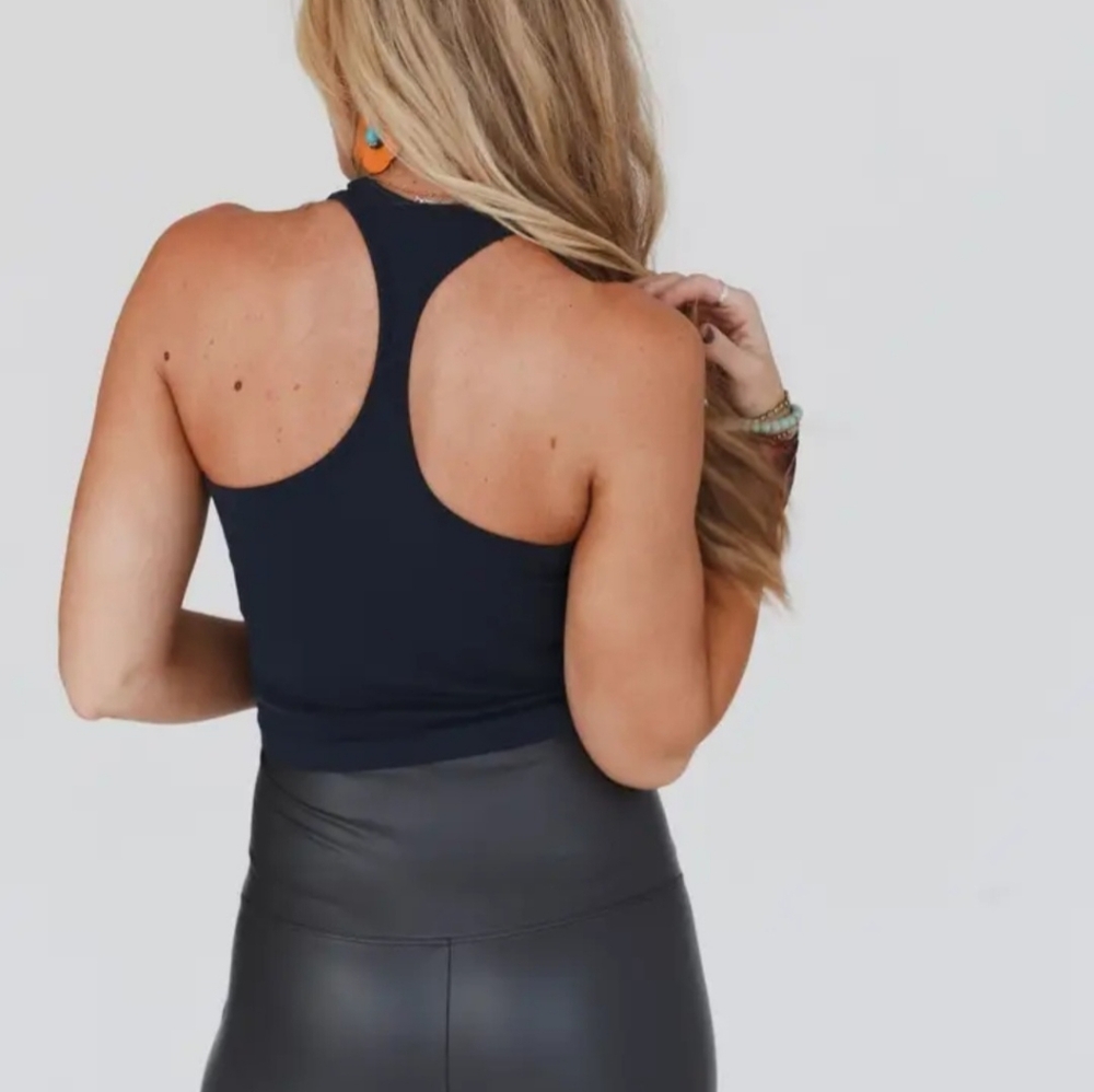 High Neck Racerback Brami - GrayBlue - Picture 2 of 3